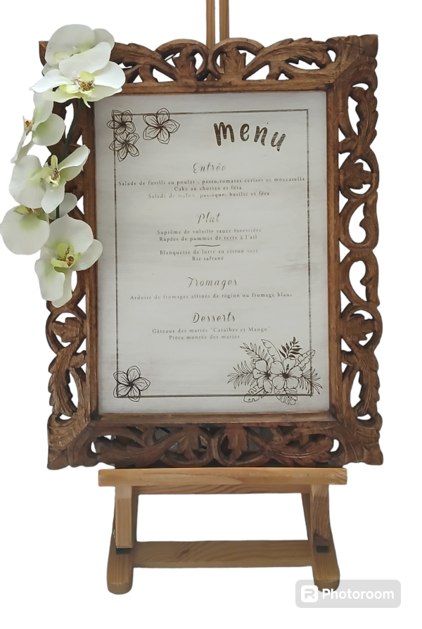 menu de mariage